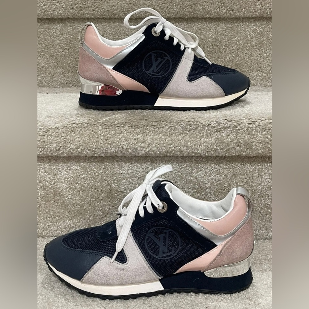 LOUIS VUITTON TRAINERS SNEAKERS SHOES CANVAS UK 41 RUN AWAY MONOGRAM 2021